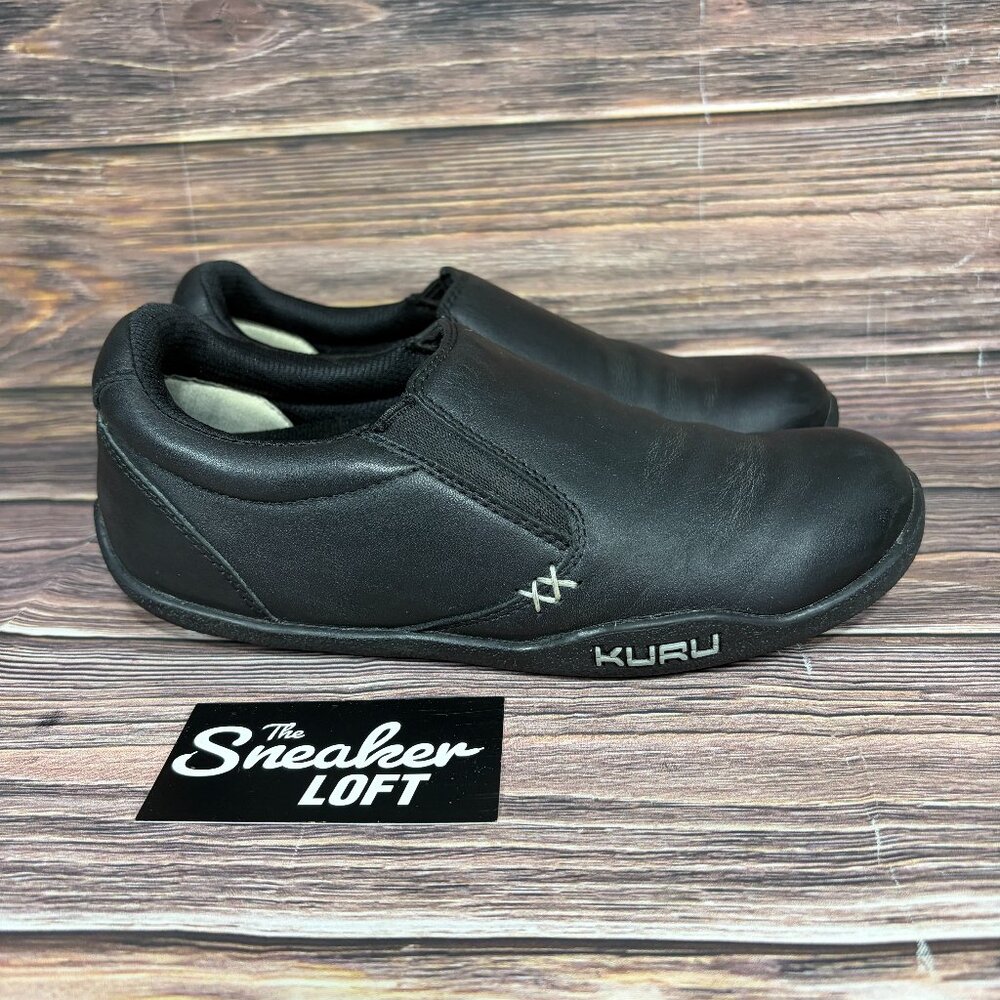 Kuru‎ Kivi Women's Black Comfort Slip On Leather Shoes 7.5 Wide